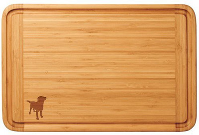 

Totally Bamboo Malibu Groove Cutting Board With Labrador Design