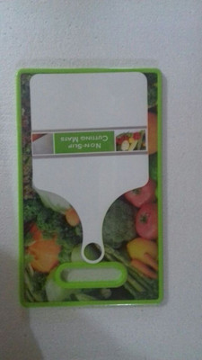 

Purple Axis Veggie print Plastic Cutting Board(Green Pack of 1)