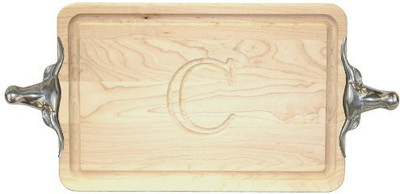

CHUBBCO 200SlhC Thick BarCheese Board With Longhorn Cast Aluminum Handle
