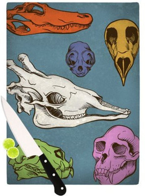 

Kess InHouse Sophy Tuttle Skulls Artists Cutting Board