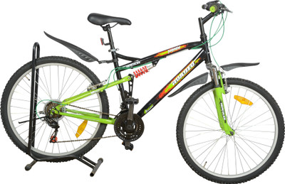 

HERCULES Mayhem 26 Inches 18 Speed Green & Black 26 T Mountain Cycle(18 Gear, Multicolor), Black;green