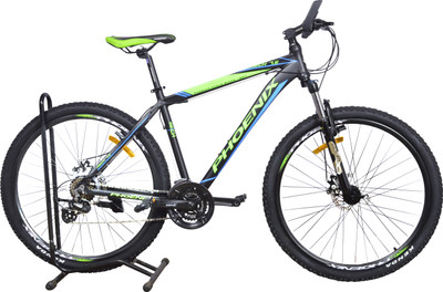 

Phoenix Mech 7.5 27.5" 21 Speed 27.5 T Mountain/Hardtail Cycle(21 Gear, Black, Green)