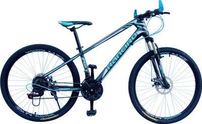 

Hi-Bird RANEIRO 26T MATTE BLACK AND CYAN COLOR 26" 21 SPEED BICYCLE 26 T Mountain/Hardtail Cycle(21 Gear, Black, Blue), Matte black cyan