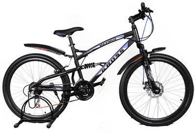 

Kross Maximus 26 DS 21Spd Disc Matt Black&Blue 26 T Mountain Cycle(21 Gear, Black)
