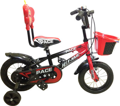 

HLX-NMC KIDS BICYCLE 12 PACE RED/BLACK 12 T Recreation Cycle(Single Speed, Red, Black), Black;red