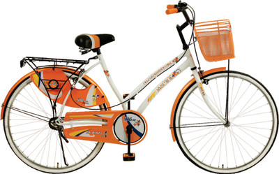 

Gang Jasmine Diva 26 26 T Girls Cycle/Womens Cycle(Single Speed, Orange, White), Orrange;white