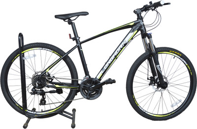 

Longhorn Black Cat 26 Inches 24 Speed 26 T Mountain/Hardtail Cycle(24 Gear, Black, Green)