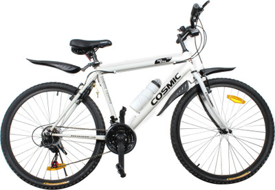 

COSMIC JUSBIKE 21 SPEED MTB BICYCLE WHITE-PREMIUM EDITION 26 T Hybrid Cycle/City Bike(21 Gear, White)