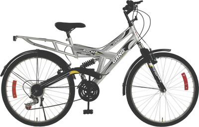 

Gang ROCKER ZX DS & 18 SPEED 26 T Mountain Cycle(18 Gear, Silver), Black;silver