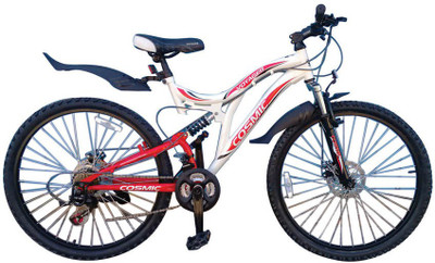 

COSMIC VOYAGER MTB BICYCLE-21 SPEED (WHITE/RED) 26 T Mountain/Hardtail Cycle(21 Gear, White, Red), Red;white