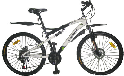 

COSMIC REVOLT 26 MTB 21 SPEED BICYCLE WHITE/GREEN 26 T Mountain Cycle(21 Gear, White, Green), Green;white