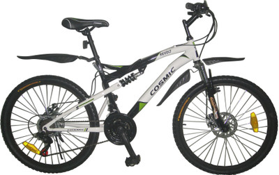

COSMIC REVOLT 24 MTB 21 SPEED BICYCLE WHITE/GREEN 24 T Mountain Cycle(21 Gear, White, Green), Green;white