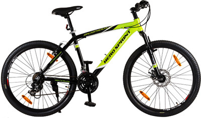 Hero Octane Endeavour 26 T Mountain/Hardtail Cycle(21 Gear, Green, Black), Black;green