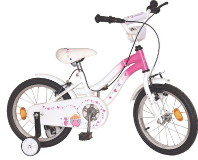 

Addo India 16" Princess White Pink Kids/Girls Bicycle 16 T Recreation Cycle(Single Speed, Pink), Pink white