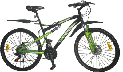 

COSMIC REVOLT 26 MTB 21 SPEED BICYCLE BLACK/GREEN 26 T Mountain Cycle(21 Gear, Black, Green)
