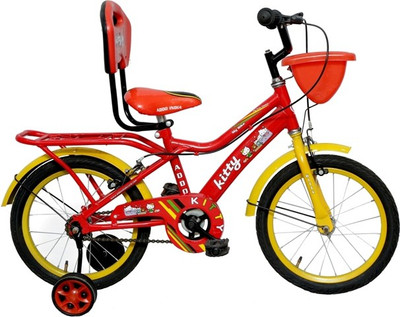 

Addo India Kitty 16" 16 T Single Speed Recreation Cycle(Red), Red yellow