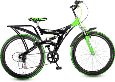 

Hero Ranger 6 Speed DTB VX 26T 26 T Mountain Cycle(6 Gear, Multicolor), Black;green