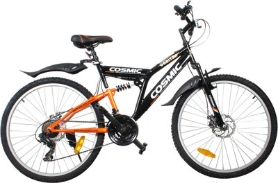 

COSMIC ORBITER 21 SPEED MTB BICYCLE BLACK/ORANGE-PREMIUM EDITION 26 T Mountain Cycle(21 Gear, Black, Orange)