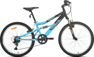 

Hero UT DSJ1 24inch 6 Speed 24 T Mountain/Hardtail Cycle(6 Gear, Multicolor), Black;blue