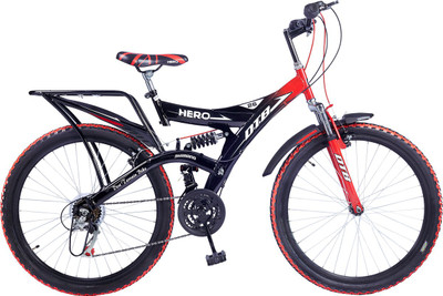 

Hero Octane DTB Alloy Adult Cycle 26 T Mountain Cycle(6 Gear, Red), Black red