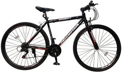 

Freemotion Knight 28 T Hybrid Cycle/City Bike(21 Gear, Silver), Black
