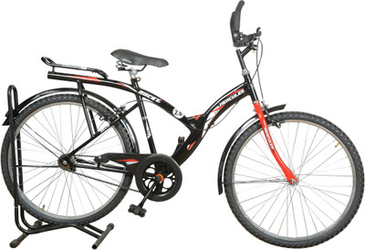 

HERCULES Rocky 2.0 26 Inches Single Speed 26 T Mountain/Hardtail Cycle(Single Speed, Multicolor), Black;red