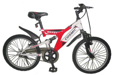 

COSMIC BEAST 20 INCH MTB BICYCLE WHITE/RED 20 T Recreation Cycle(Single Speed, White, Red), Red;white