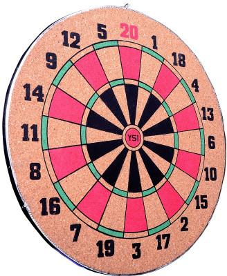 

YSI YSI Dart Board Set 16 Inch With 3 Darts Steel Tip Dart(Black, Red, Green, Pack of1)
