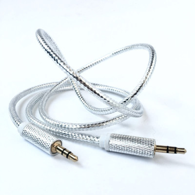 

Fit Fly Silver Shine AUX Cable(Silver)