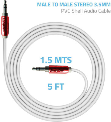 

Energizer 3.5mm male to male auxiliary aux audio jack cable AUX Cable(Red, Black, Blue, Yellow, Green), Black;blue;green;red;yellow