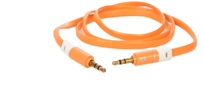 Griffin High Quality 3.5 MM Flat Stereo Aux for Mobile, Tablet & Car Player AUX Cable(Orange) available at flipkart for Rs.289