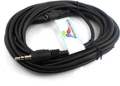 Redeemer High Quality 5 Meter 3.5mm Stereo Extension AUX Cable(Black)