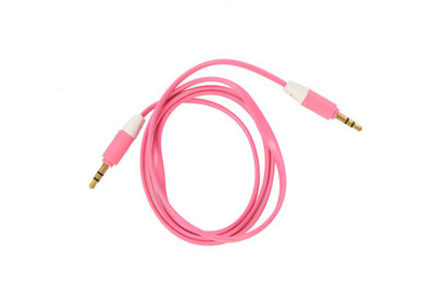 Griffin High Quality 3.5 MM Flat Stereo Aux for Mobile, Tablet & Car Player AUX Cable(Pink) available at flipkart for Rs.229