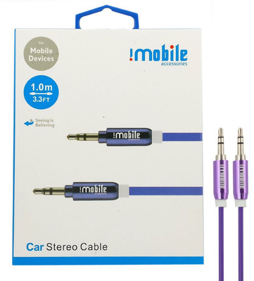 IMobile 1 M Aux Cable Car Stereo Audio Cable(Purple)
