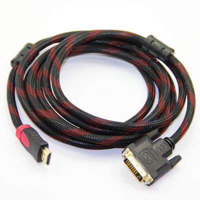 

ROQ 3 MTR HDMI TO DVI Cable(Compatible with Mobile, Laptop, Tablet, Mp3, Gaming Device, Black & Red)