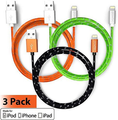 

Pawtec PAW-CBL-NYLN3 Lightning Cable(Multicolor)