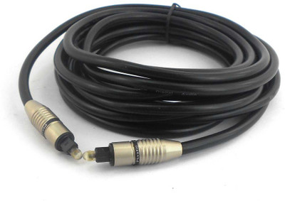 

Redeemer 5 Meter Toslink Metal connector Audio Network Cable(Compatible with Mobile, Laptop, Tablet, Mp3, Gaming Device, Black)