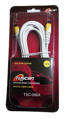 

Tuscan Optical Fiber Cable Network Cable(Compatible with Mobile, Laptop, Tablet, Mp3, Gaming Device, White)
