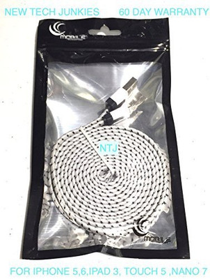 

New Tech Junkies NE7632 Lightning Cable(White)