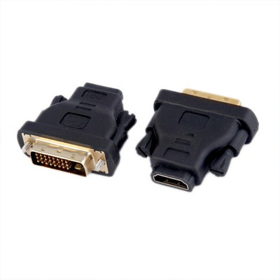 

jinali DVI-I (24+1 pin) Male to HDMI Female Adapter HDMI Adapter(Compatible with Computer, Black)