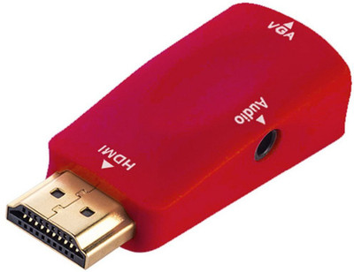 

Ophion Red VGA to HDMI Adapter(Compatible with Desktop, Laptop, Red)