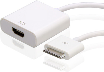 

Outre 30 Pin Dock Connector MALE TO FEMALE HDMI Adapter(White)