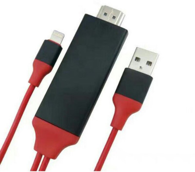 Axcess Lightning to HDMI HDTV AV HDMI Cable(Red)