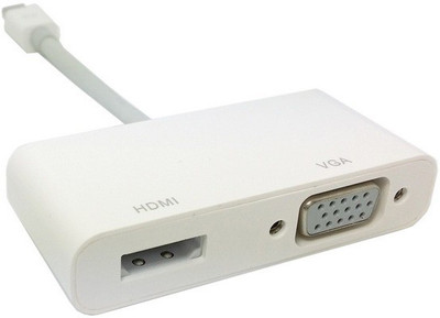 Smacc MINI DP (MINI DISPLAY PORT) TO VGA & 0.15 m HDMI Adapter(Compatible with COMPUTER, MACBOOK, LED MONITOR, I-MAC, White, One Cable) Smacc MINI DP (MINI DISPLAY PORT) TO VGA & 0.15 m HDMI Adapter(Compatible with COMPUTER, MACBOOK, LED MONITOR, I-MAC, White, One Cable)