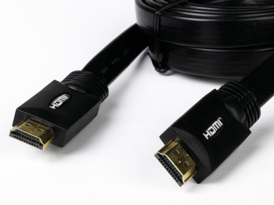 

Q3 Flat HDMI Cable With Ethernet HDMI Cable(Compatible with HD TV, Camara, And Laptops, Black)