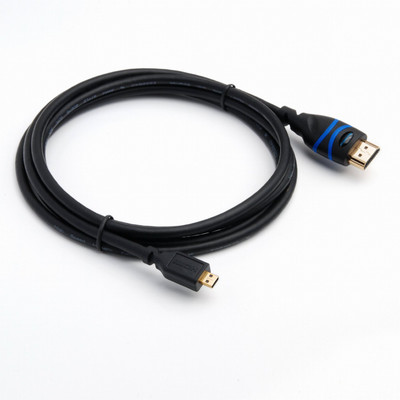 

Bluerigger High Speed Micro With Ethernet (6ft) HDMI Cable(Compatible with HDTV, Camcorder, Camera, Mobile, Black)