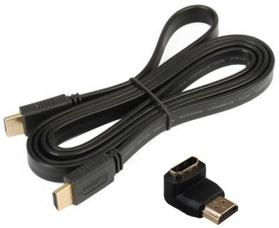 

ROQ 1.5MTR Flat 1.4 Version With Male To Female Connector HDMI Cable(Black)