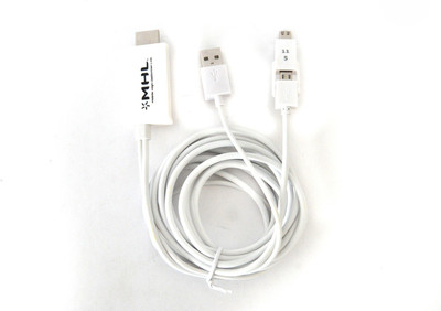 

Smart Pro MHL sm-15 Cable For MHL Supported Mobiles HDMI Cable(White)
