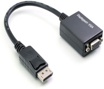 

Microware Display Port Male To VGA Female HDMI Cable(Compatible with Laptop, VGA External Screen, Black)