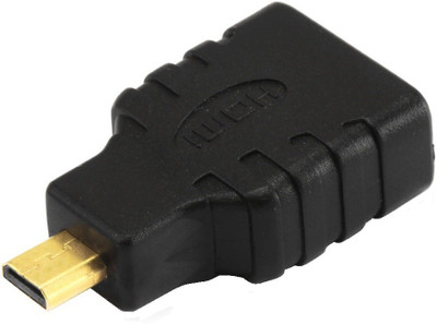 

Indiashopers Micro Male to Female Converter HDMI Cable(Compatible with 1 Male, 2 Female, Black)